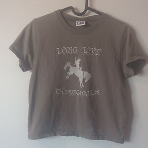 Harlow Cowgirl Graphic T-Shirt - Brown